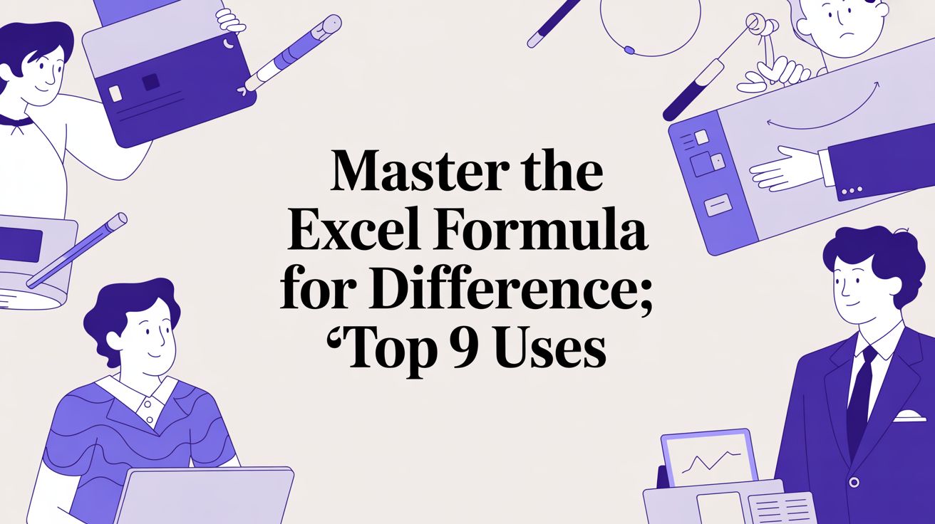 Master the excel formula for difference | ElyxAI
